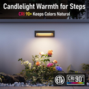 STLA10 6-Pack 6W Low Voltage 10.6" LED Outdoor Step Lights, 12V-24V 5CCT 1800K/2700K/3000K/4000K/.Integrated LED Aluminum Deck Lights Landscape Lights