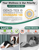 LX5 4-Piece Support for Shoulder & Upper Body Rest, Orthopedic Bed Wedge Pillow Set, Oat Brown