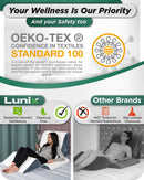 LX5 4-Piece Support for Shoulder & Upper Body Rest, Orthopedic Bed Wedge Pillow Set, Arctic Navy