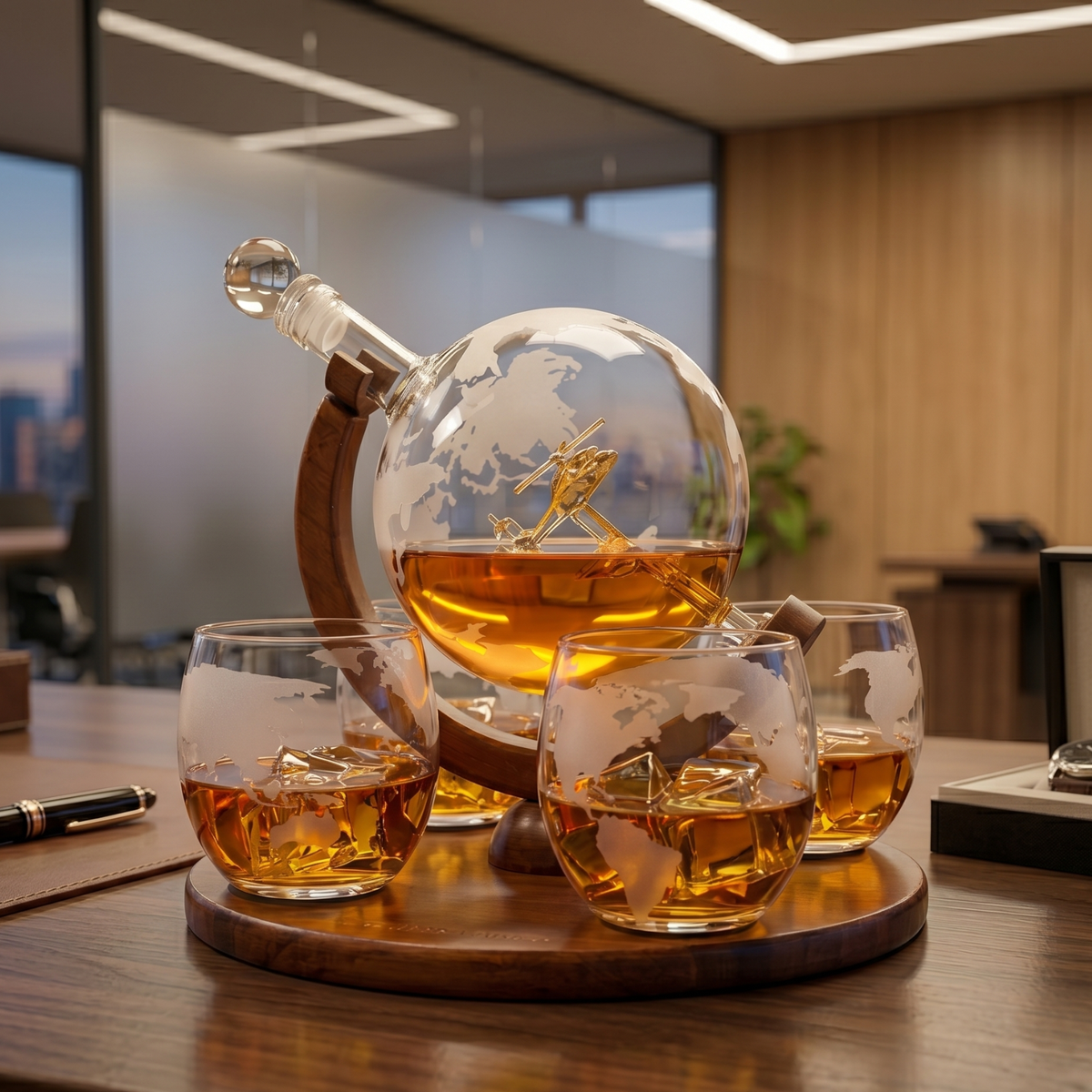 Helicopter Whiskey Decanter Gift Set, photo 8 of 8