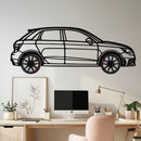 Audi A1 Metal Car Wall Art with Rotating Wheels - Handmade Car Silhouette Decor - Automotive Wall Art for Petrolheads-KAFMEKA094