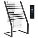 8 Bars Freestanding Wall Mounted Towel Warmer Rack with LED Display-Black by LJGDeals