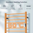 8 Bars Freestanding Wall Mounted Towel Warmer Rack with LED Display-Black by LJGDeals