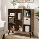 8-Cube Bookcase with Raised Legs - Rustic Brown by LJGDeals