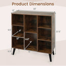 8-Cube Bookcase with Raised Legs - Rustic Brown by LJGDeals