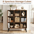8-Cube Bookcase with Raised Legs - Rustic Brown by DirectDeals