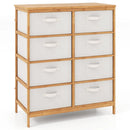 8 Drawers Dresser with Removable Fabric Bins for Bedroom-Beige by LJGDeals