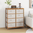 8 Drawers Dresser with Removable Fabric Bins for Bedroom-Beige by LJGDeals
