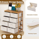 8 Drawers Dresser with Removable Fabric Bins for Bedroom-Beige by LJGDeals