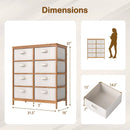 8 Drawers Dresser with Removable Fabric Bins for Bedroom-Beige by LJGDeals