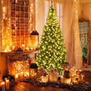 8 FT Corner Artificial Christmas Tree with 1137 Branch Tips and 360 Warm White LED Lights by DirectDeals