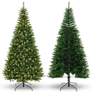 8 FT Corner Artificial Christmas Tree with 1137 Branch Tips and 360 Warm White LED Lights by DirectDeals