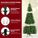 8 FT Corner Artificial Christmas Tree with 1137 Branch Tips and 360 Warm White LED Lights by DirectDeals