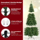 8 FT Corner Artificial Christmas Tree with 1137 Branch Tips and 360 Warm White LED Lights by LJGDeals