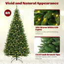 8 FT Corner Artificial Christmas Tree with 1137 Branch Tips and 360 Warm White LED Lights by LJGDeals