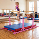 8 FT Double Horizontal Bars with 13-Level Adjustable Heights and 6-Level Adjustable Width-Pink by LJGDeals