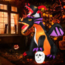 8 Feet Inflatable Twin-Headed Dragon Decoration with Lights by LJGDeals