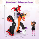 8 Feet Inflatable Twin-Headed Dragon Decoration with Lights by LJGDeals