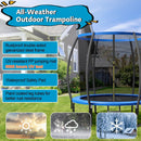 8 Feet ASTM Approved Recreational Trampoline with Ladder-Blue by LJGDeals