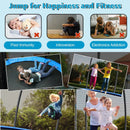 8 Feet ASTM Approved Recreational Trampoline with Ladder-Blue by LJGDeals