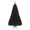 6/7/8 Feet Black Artificial Halloween Christmas Tree with PVC Branch Tips and 210/320/450 Cool White LED Lights by LJGDeals
