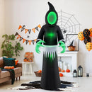 8 Feet Giant Halloween Inflatable Ghost with Built-in LED Lights and Mirror Face by LJGDeals
