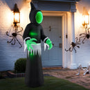 8 Feet Giant Halloween Inflatable Ghost with Built-in LED Lights and Mirror Face by LJGDeals