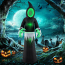 8 Feet Giant Halloween Inflatable Ghost with Built-in LED Lights and Mirror Face by LJGDeals