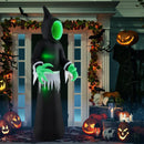 8 Feet Giant Halloween Inflatable Ghost with Built-in LED Lights and Mirror Face by LJGDeals