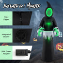 8 Feet Giant Halloween Inflatable Ghost with Built-in LED Lights and Mirror Face by LJGDeals