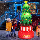 8 Feet Inflatable Rotating Xmas Tree with Built-in LED Lights and Water Bags by LJGDeals
