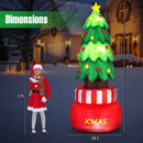 8 Feet Inflatable Rotating Xmas Tree with Built-in LED Lights and Water Bags by DirectDeals