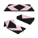 8 Feet PU Leather Folding Gymnastics Mat with Hook and Loop Fasteners