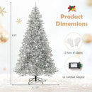 6 Feet Snow-flocked Artificial Christmas Tree Pre-lit Hinged with 81 Sphere Lights and Remote by LJGDeals