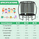 8 Feet ASTM Approved Recreational Trampoline with Ladder-Blue by LJGDeals