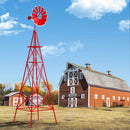 8 Feet Windmill Metal Ornamental Wind Wheel Weather Resistant by LJGDeals
