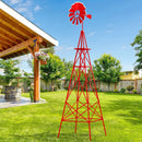 8 Feet Windmill Metal Ornamental Wind Wheel Weather Resistant by LJGDeals