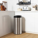 8 Gal Automatic Trash Can with Stainless Steel Frame Touchless Waste Bin-Silver by LJGDeals
