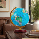 8 Inch Illuminated World Globe Night Light up Globe Lamp with Wooden Stand and HD Map by LJGDeals