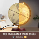 8 Inch Illuminated World Globe Night Light up Globe Lamp with Wooden Stand and HD Map by LJGDeals