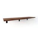 Deep Shelf with Black Steel L Brackets by NookWoodworking