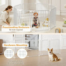 8-Panel Extra Wide Baby Gate Adjustable Pet Safety Fence with Auto-close Door by LJGDeals