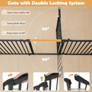 8-Panel Extra Wide Baby Gate Adjustable Pet Safety Fence with Auto-close Door by LJGDeals