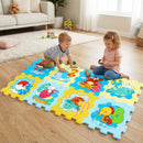 8-Piece Educational Interlocking Baby Play Mat with Animals and Numbers by LJGDeals