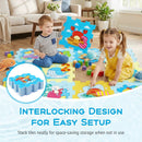 8-Piece Educational Interlocking Baby Play Mat with Animals and Numbers by LJGDeals