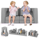 8-Piece Modular Kids Play Couch with Comfy Suede Fabric by LJGDeals