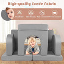 8-Piece Modular Kids Play Couch with Comfy Suede Fabric by LJGDeals