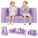 8-Piece Modular Kids Play Couch with Comfy Suede Fabric by LJGDeals