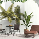 8-Piece Outdoor Furniture Set-Solar Umbrella Bistro Set Conversation Set Chaise Lounger Folding Bed Side Table Swing Chair & Dining Set by LJGDeals