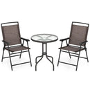 8-Piece Outdoor Furniture Set-Solar Umbrella Bistro Set Conversation Set Chaise Lounger Folding Bed Side Table Swing Chair & Dining Set by LJGDeals